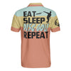 Eat Sleep Disc Golf Repeat Polo Shirt, Vintage Palette Sporty Polo Shirt, Best Disc Golf Shirt For Men - Hyperfavor