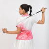 Artistic Pink and White Golf Short Sleeve Women Polo Shirt - Hyperfavor