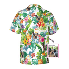 Dog And Tropical Pineapple Custom Men Hawaiian Shirt for Dog Lovers - Hyperfavor