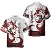 3D Dungeon Dragon Tattoo Hawaiian Shirt, White And Red Chinese Dragon Shirt - Hyperfavor