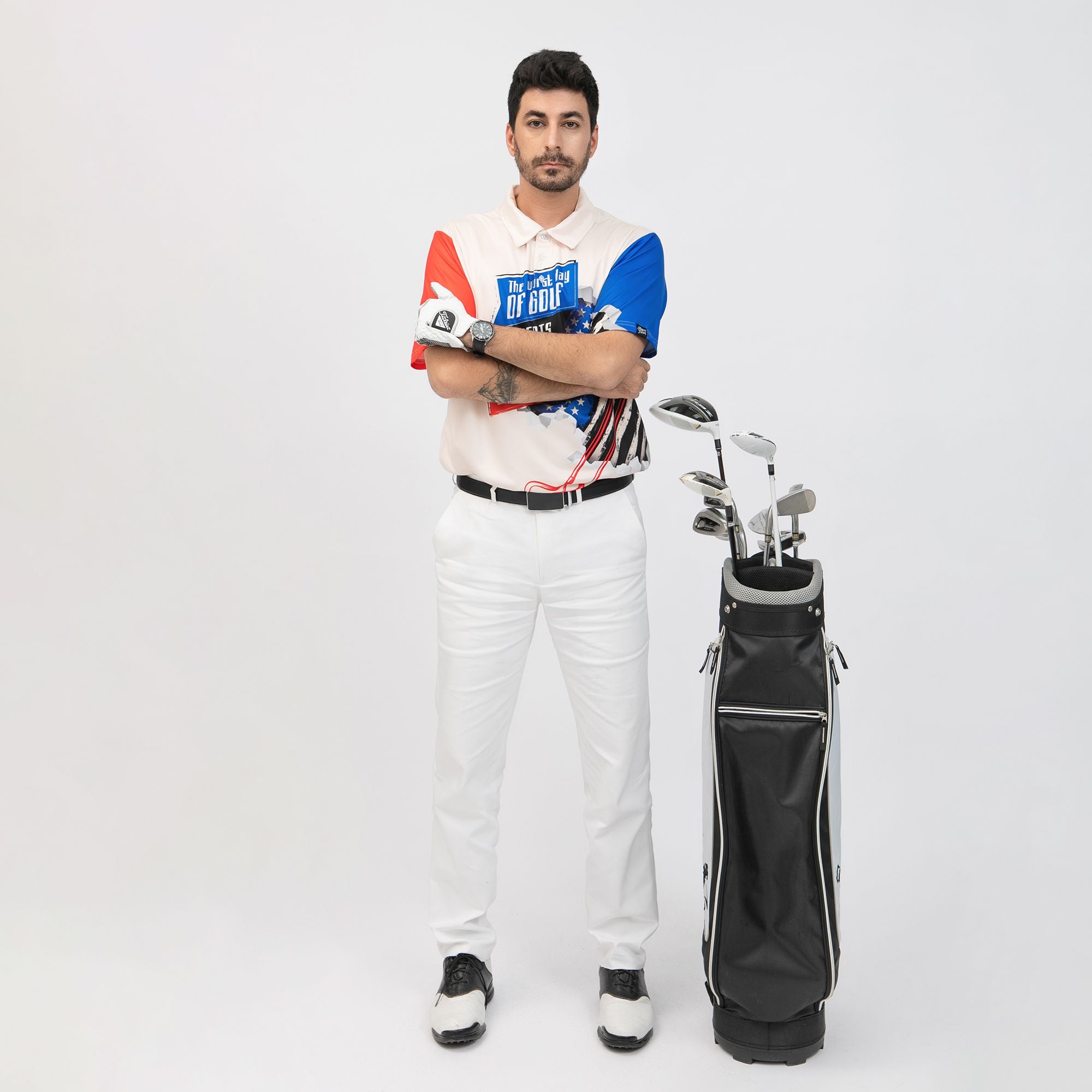 The worst day of Golf beats the best day of Work American Flag Polo Shirt, Golf Shirt For Men - Hyperfavor