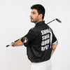 Swing Swear Drink Repeat Custom Polo Shirt, Personalized Black American Flag Golf Shirt For Men - Hyperfavor