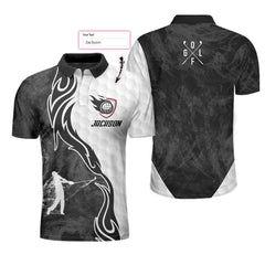 A Golf Player Illustration Custom Polo Shirt - Hyperfavor