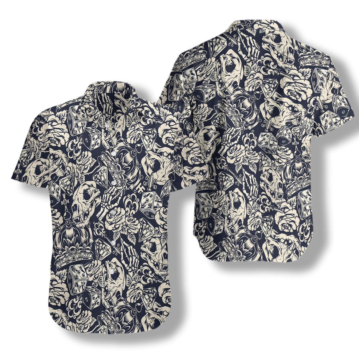 Apes Skull Seamless Pattern EZ02 1708 Hawaiian Shirt - Hyperfavor