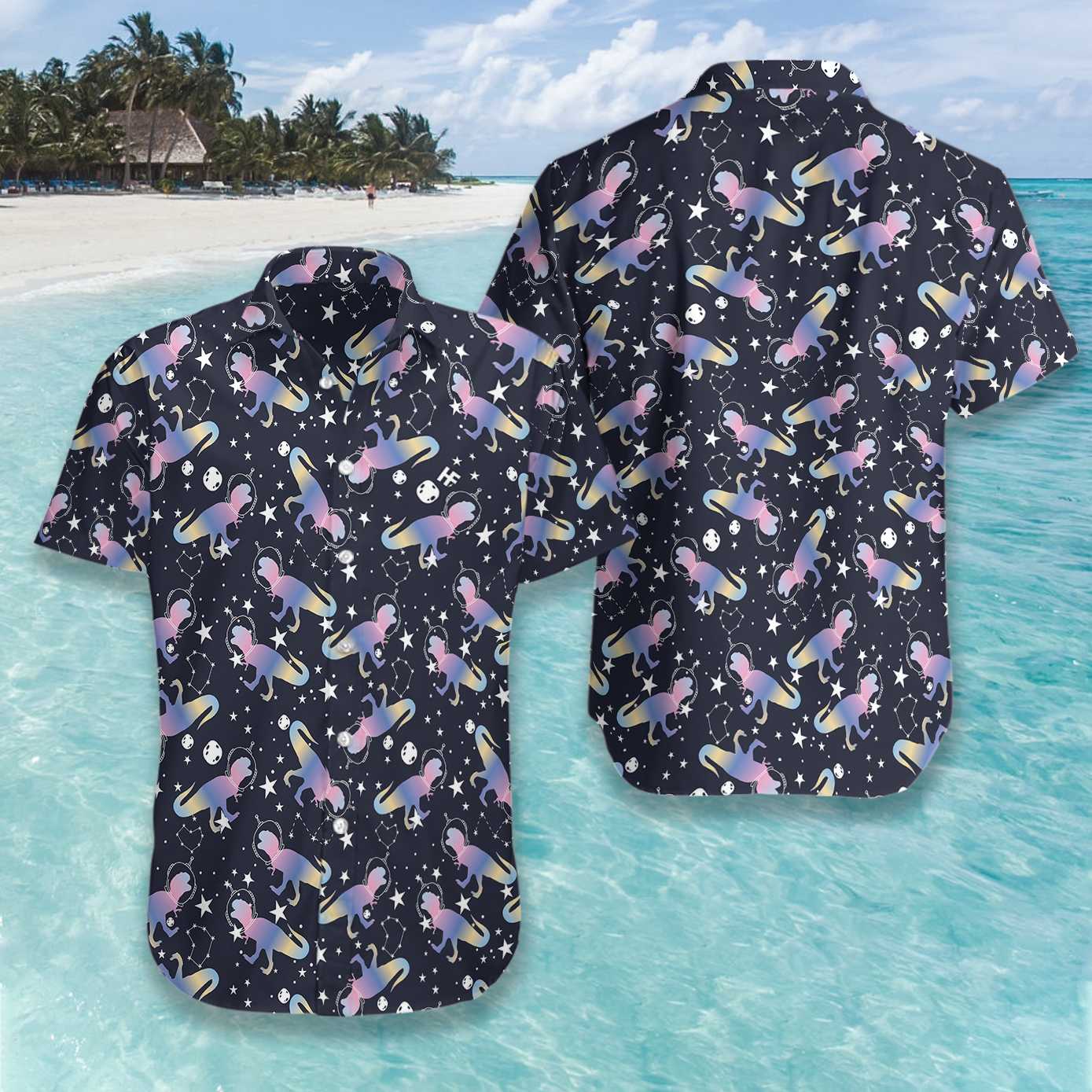 Astro T-Rex Dinosaur Hawaiian Shirt – Hyperfavor - Main Image