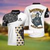 Beer Drinker With A Golfing Problem Custom Polo Shirt, Skull Argyle Pattern Golf Shirt, Golf Shirt Beer Lovers - Hyperfavor