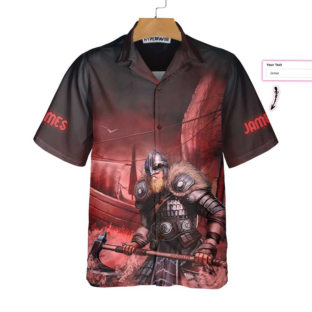 Being A Viking Is An Honor Being A Step Papa Is Priceless Custom Hawaiian Shirt, Viking Shirt For Men - Hyperfavor