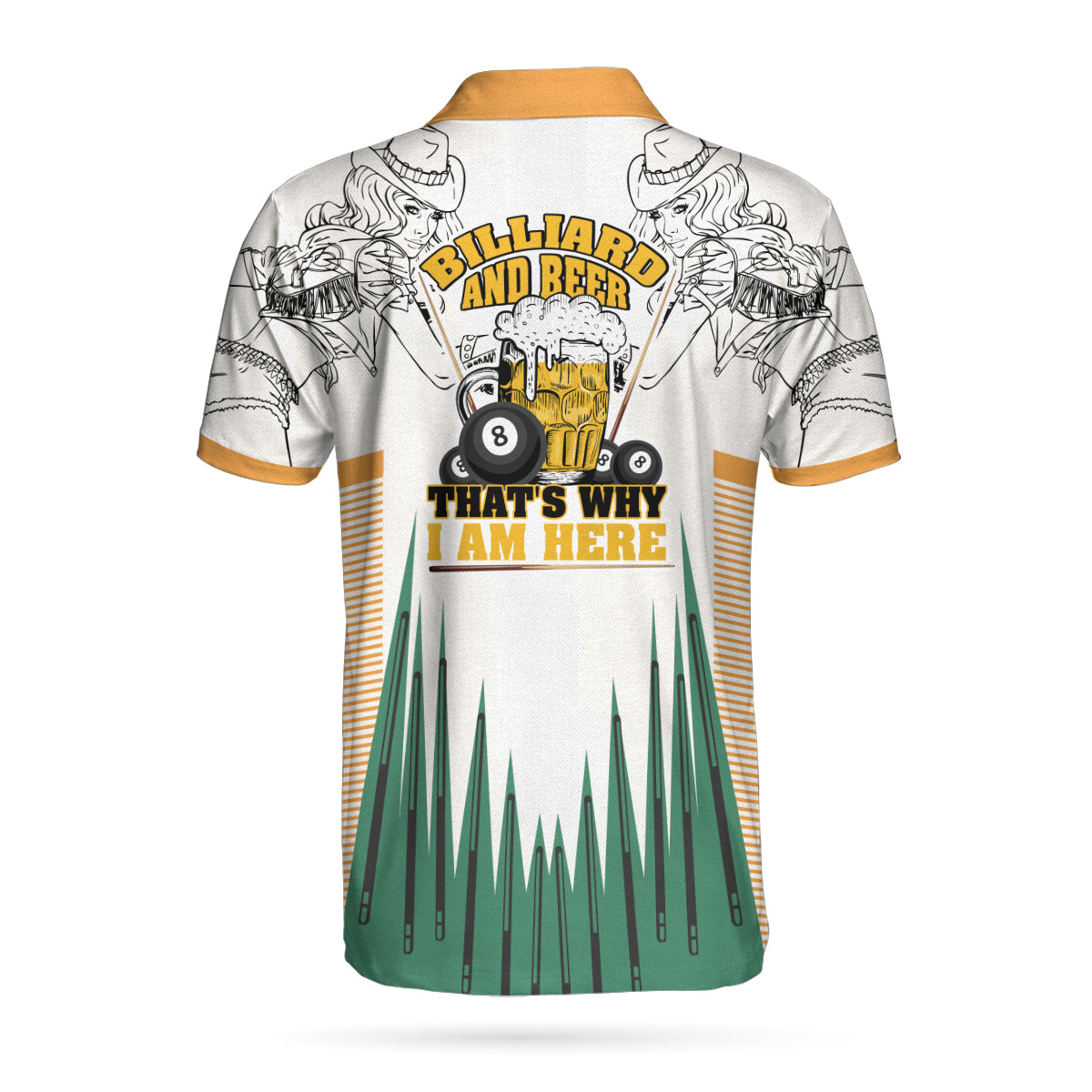 Billiard And Beer That's Why I Am Here Polo Shirt - Hyperfavor