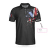 Black American Flag Bowling Custom Polo Shirt - Hyperfavor