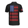 Black American Flag Bowling Custom Polo Shirt, Personalized American Flag Bowling Shirt For Bowling Fans - Hyperfavor