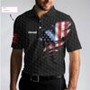 Black American Flag Bowling Custom Polo Shirt, Personalized American Flag Bowling Shirt For Bowling Fans - Hyperfavor