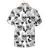 Black And White Skull Roses Hawaiian Shirt, Seamless Pattern Skull Shirt - Hyperfavor