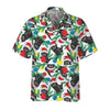 Black Kitten Wearing Santa Hat Hawaiian Shirt, Funny Christmas Cat Shirt - Hyperfavor