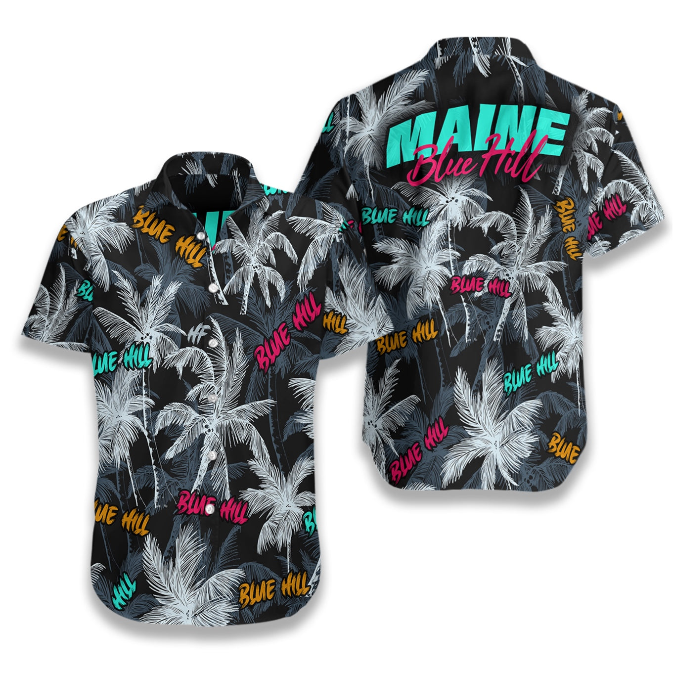 Blue Hill Beach Coconut Tree Seamless EZ02 0307 Hawaiian Shirt - Hyperfavor