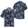 Blue Crab And Starfish Pattern Crab Hawaiian Shirt, Blue Crab Shirt For Men & Women, Best Crab Gift - Hyperfavor