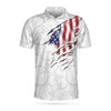 Bowling American Flag White Background Polo Shirt - Hyperfavor
