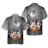 Bowling Halloween Hawaiian Shirt, Spooky 10 Pin Bowling Halloween Shirt - Hyperfavor