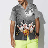 Bowling Halloween Hawaiian Shirt, Spooky 10 Pin Bowling Halloween Shirt - Hyperfavor