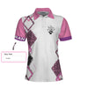 Bowling With No Chance Of House Cleaning Custom Short Sleeve Women Polo Shirt, Pink Leopard Bowling Shirt - Hyperfavor