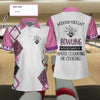 Bowling With No Chance Of House Cleaning Custom Short Sleeve Women Polo Shirt, Pink Leopard Bowling Shirt - Hyperfavor