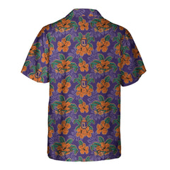 CL Tropical Floral Purple Hawaiian Shirt - Hyperfavor