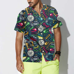 Drink Craft Beer Hawaiian Shirt, Beer Bottle Cap Patterns Shirt, Best Gift For Beer Lovers - Hyperfavor