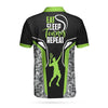 Eat Sleep Tennis Repeat Custom Polo Shirt, Personalized Tennis Shirt For Men, Cool Tennis Polo Shirt, Tennis Gift For Men - Hyperfavor