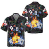 Flaming Poker Casino Hawaiian Shirt, Flame Casino Shirt For Adults, Cool Shirt For Poker Card Players - Hyperfavor