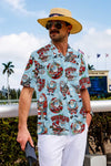 Funny Santa Claus With Machine Gun Christmas Hawaiian Shirt, Funny Santa Claus Hawaiian Shirt - Hyperfavor