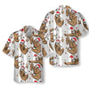 Funny Sloth In Santa Hat Grey Christmas Hawaiian Shirt, Best Christmas Sloth Hawaiian Shirt For Sloth Lover - Hyperfavor