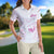 Golf Girl Pink Pattern Custom Short Sleeve Women Polo Shirt, White And Pink Golf Shirt For Ladies - Hyperfavor