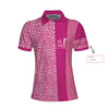 Golf Hair Don't Care Custom Short Sleeve Women Polo Shirt, Pink Leopard Golfing Shirt For Golfers - Hyperfavor