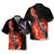 Guitar On Fire Hawaiian Shirt, American Flag Fire Guitar Shirt - Hyperfavor