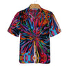 Hippie Colorful Kaleidoscope Hawaiian Shirt, Abstract Hippie Art Shirt, Unique Hippie Gift - Hyperfavor