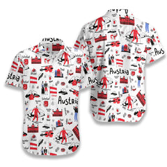 I Love Austria Doodle EZ02 0207 Hawaiian Shirt - Hyperfavor