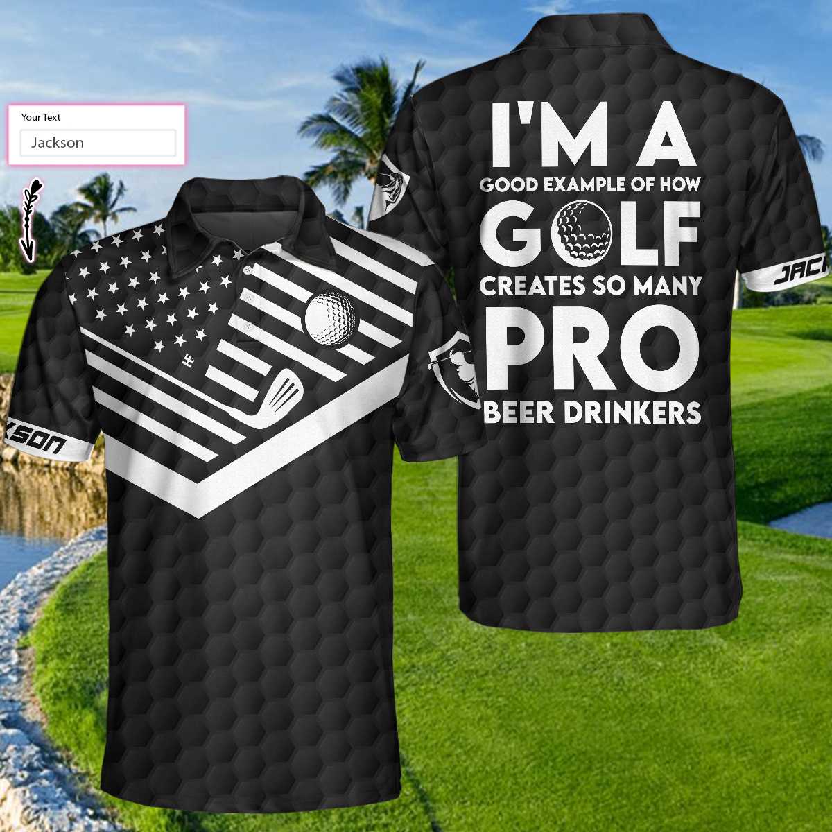 I'm A Golf Pro Ver2 Custom Polo Shirt - Hyperfavor