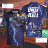 I'm Here To Break Your Balls Billiards Custom Polo Shirt, Cool Billiards Shirt Design, Personalized Billiards Gift - Hyperfavor