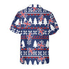 London Ugly Christmas Pattern Hawaiian Shirt, England Flag Christmas Shirt For Men - Hyperfavor