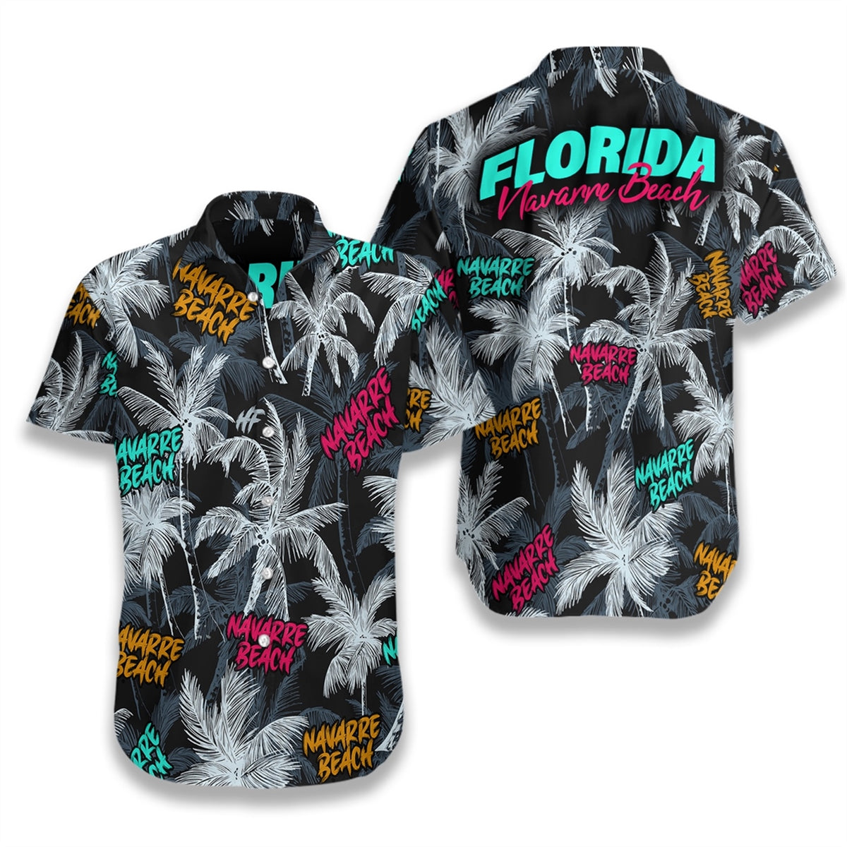 Navarre Beach Coconut Tree Seamless EZ02 0307 Hawaiian Shirt - Hyperfavor