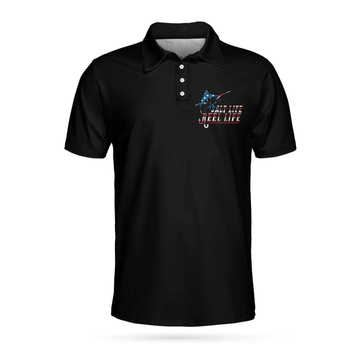 deep sea fishing polos This Is My Reel Life Not Just A Fanta-Sea Polo Shirt, Black American F – Hyperfavor