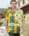 Panda Yellow Tropical Custom Hawaiian Shirt - Hyperfavor