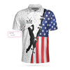 Personalized American Flag Golf Custom Polo Shirt, Custom American Flag Golf Shirt For Men, Best Golf Gift Idea - Hyperfavor