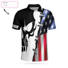 Personalized American Flag With Skull Billiards Custom Polo Shirt - Hyperfavor