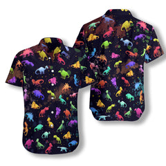 Seamless Dinosaurs Pattern EZ02 2608 Hawaiian Shirt - Hyperfavor