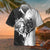 Skull Heart Flame Hawaiian Shirt, Black And White Skull Shirt For Men and Women - Hyperfavor