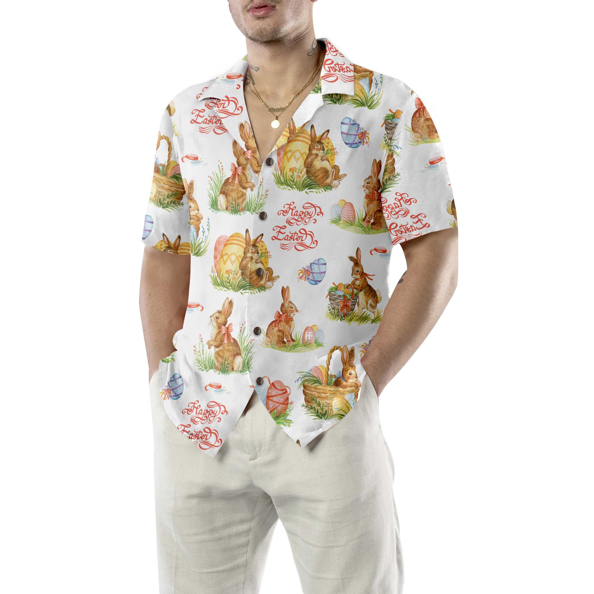 Spring Easter Hawaiian Shirt, Easter Bunny Shirt, Easter Shirt For Men – Hyperfavor Spring Easter Hawaiian Shirt, Easter Bunny Shirt, Easter Shirt For Men – Hyperfavor