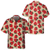 Strawberry And Cat Seamless Pattern Hawaiian Shirt, Strawberry Shirt For Men & Women, Strawberry Print Shirt - Hyperfavor
