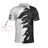 Swing Swear Drink Repeat Ripped Camouflage Skull Golf Custom Polo Shirt, Personalized Black And White Golf Shirt For Men - Hyperfavor