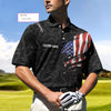 Tennis American Flag Custom Polo Shirt, Personalized American Flag Tennis Polo Shirt For Men, Tennis Gift For Male Players - Hyperfavor