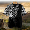 The Celtic Warrior Viking Hawaiian Shirt, Black And White Celtic Skull Viking Shirt - Hyperfavor